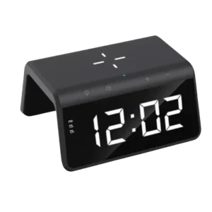 Havit W320 Wireless Charger With Alarm Clock And Ambient Light - Black